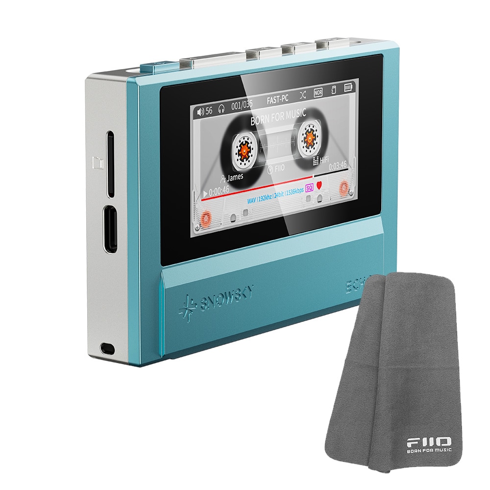 FIIO デジタルオーディオプレーヤー Snowsky ECHO ブルー (FIO-SSECHO-L) 《ロゴ入りクロスプレゼント》