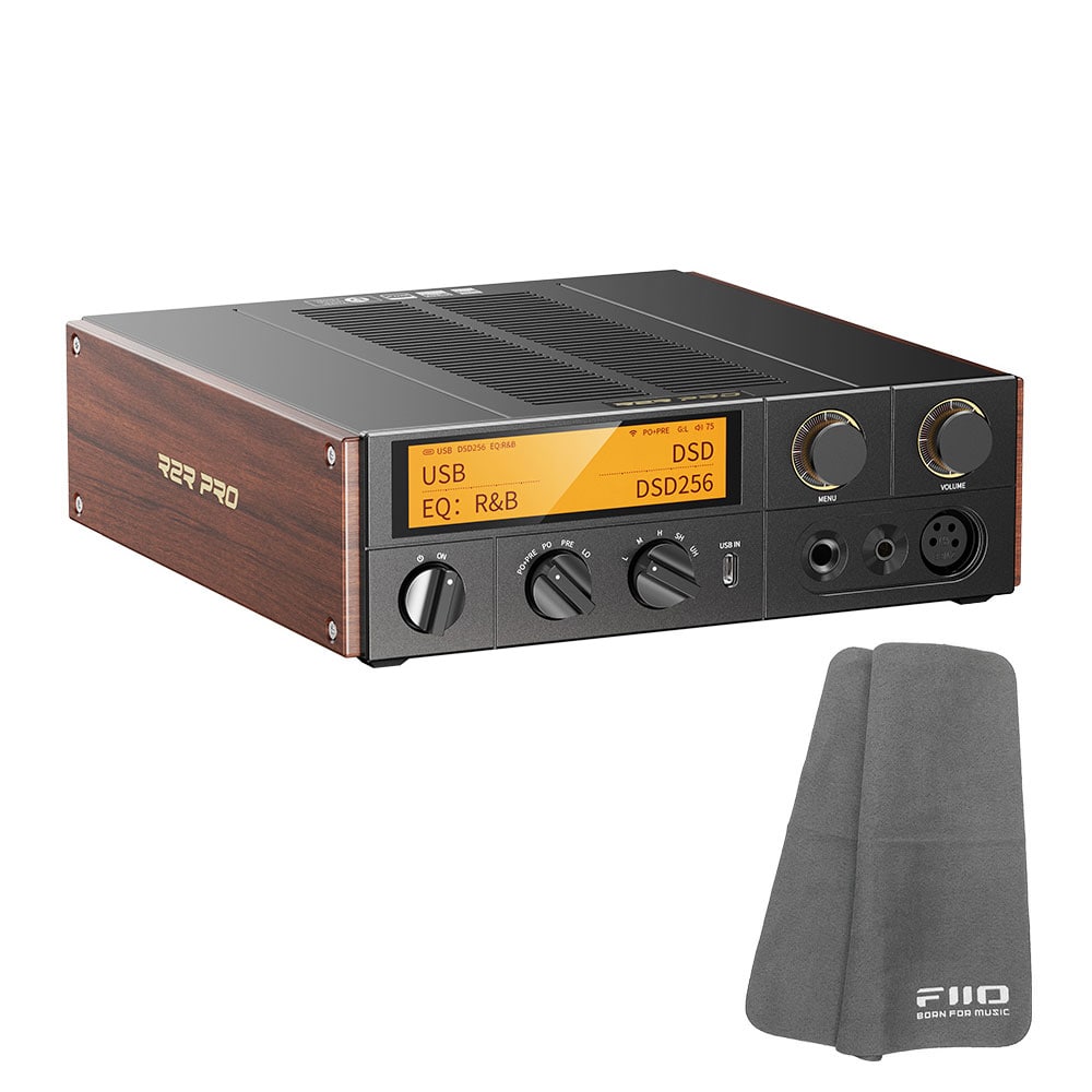 《9月18日発売》 FIIO ヘッドホンアンプ K17 R2R ブラック (FIO-K17R-B) DAC内蔵 据え置き 《ロゴ入りクロスプレゼント》