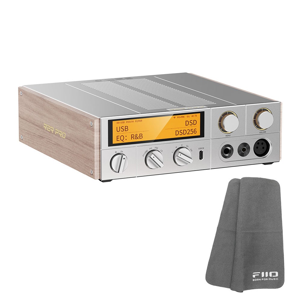《9月18日発売》 FIIO ヘッドホンアンプ K17 R2R シルバー (FIO-K17R-S) DAC内蔵 据え置き 《ロゴ入りクロスプレゼント》