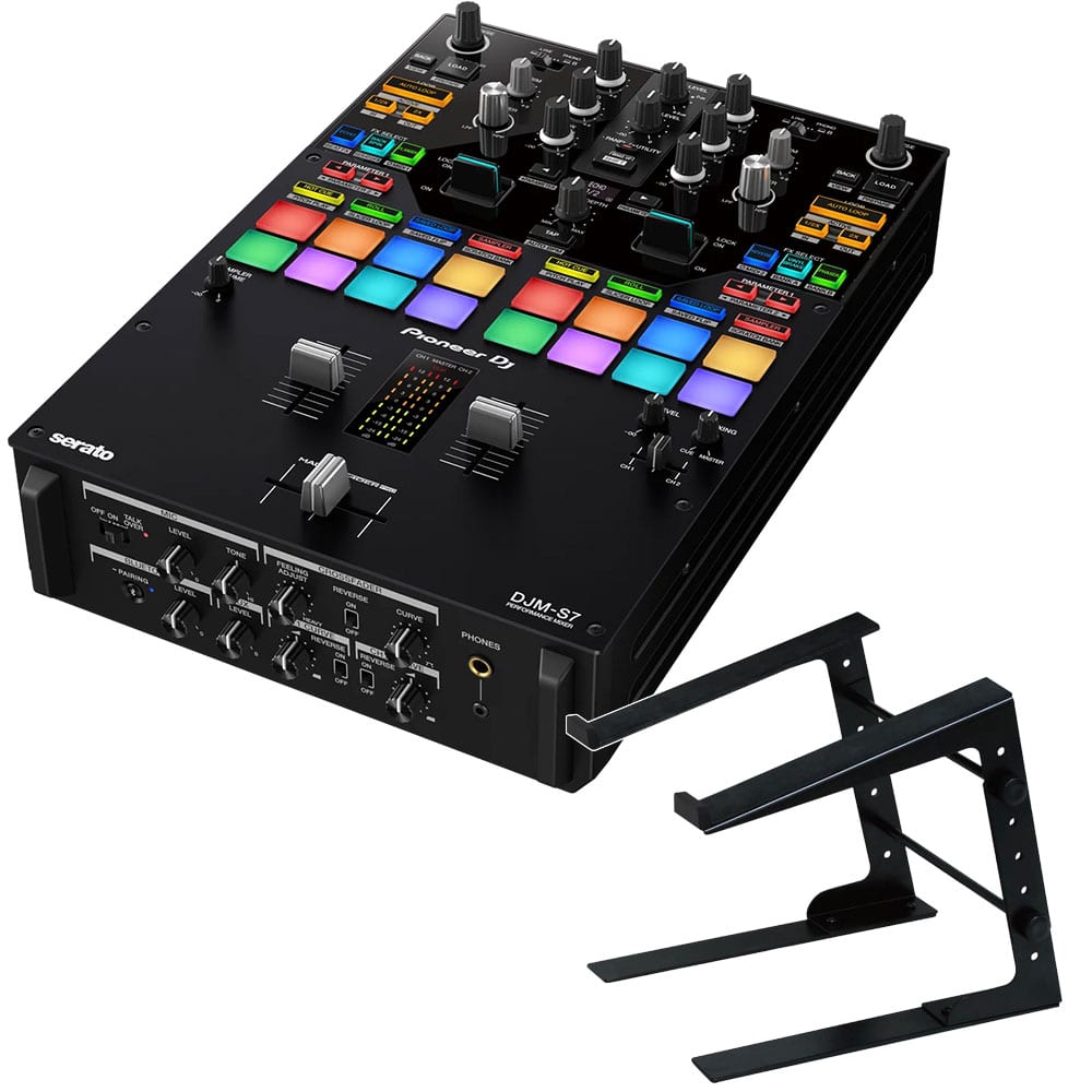 PIOEER DJミキサー DJM-S7 + PCスタンド セット 【rekordbox / Serato DJ Pro 対応】