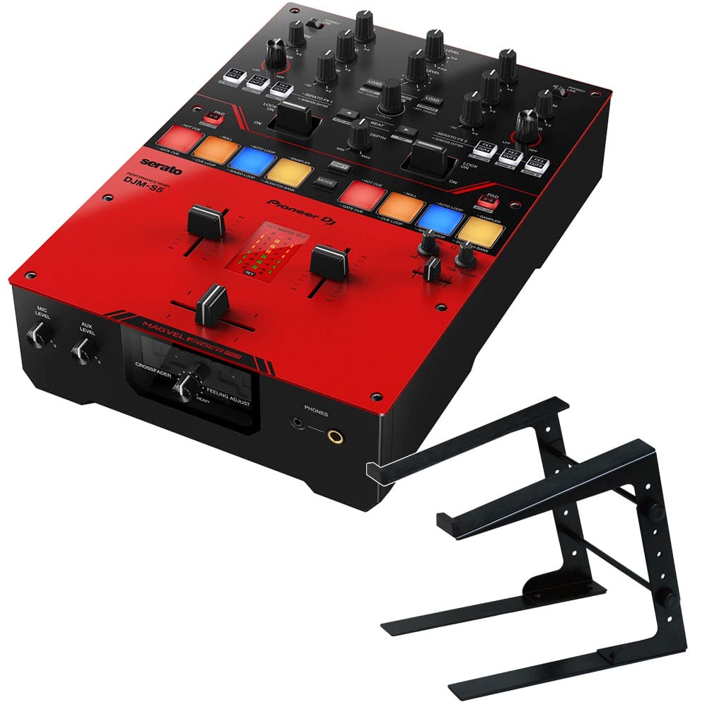 PIONEER DJミキサー DJM-S5 + PCスタンド セット 【serato DJ Pro 対応】