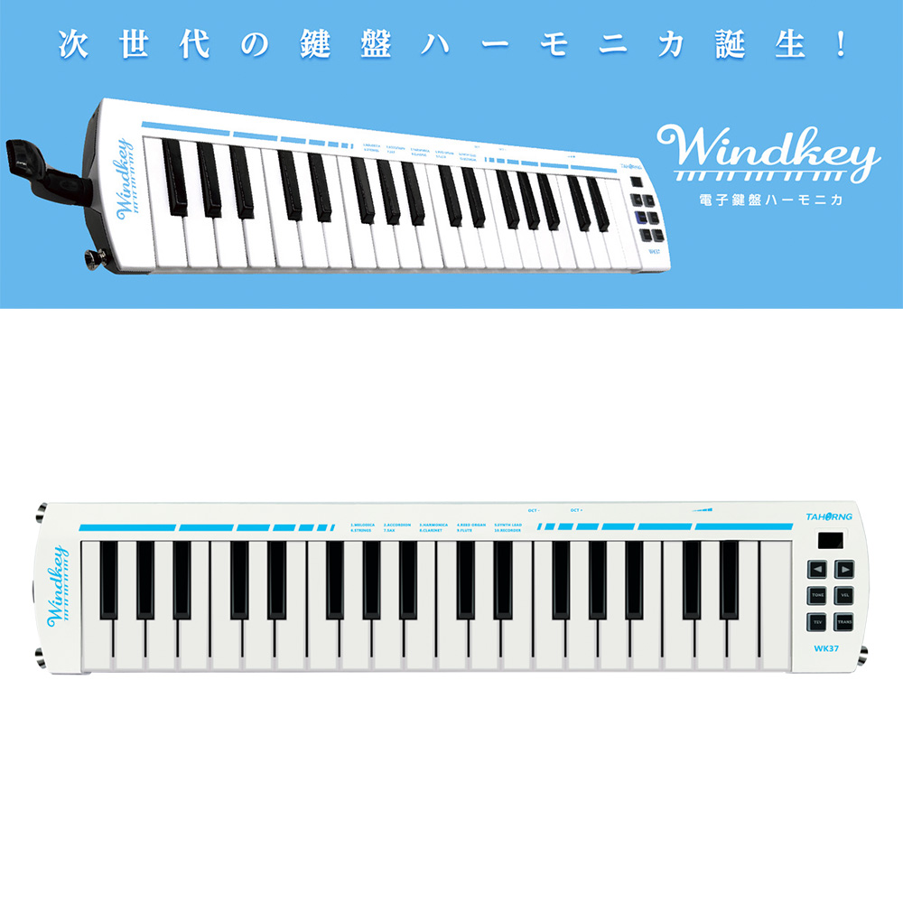 TAHORNG WINDKEY ウィンキー WK37 電子鍵盤ハーモニカ (音色10種) スピーカー内蔵 ヘッドホン/ライン出力搭載