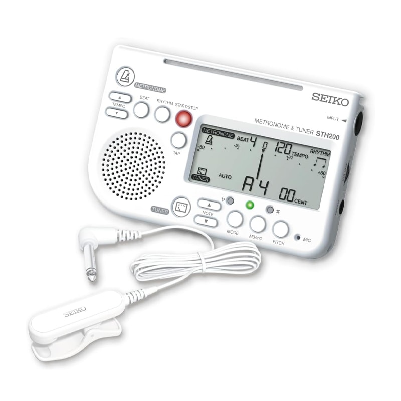 SEIKO スペシャルパック STH200WHSP ホワイト セイコー メトロノーム&チューナー / ピックアップマイク セット