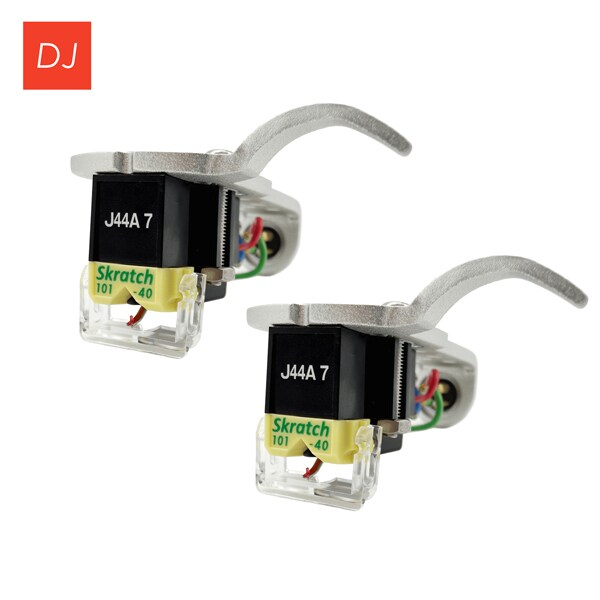 JICO OMNIA SKRATCH 101-40 SILVER 2P 天然無垢ルビー 丸針 《組み立て済み》ヘッドシェル レコード針 交換針 ジコ