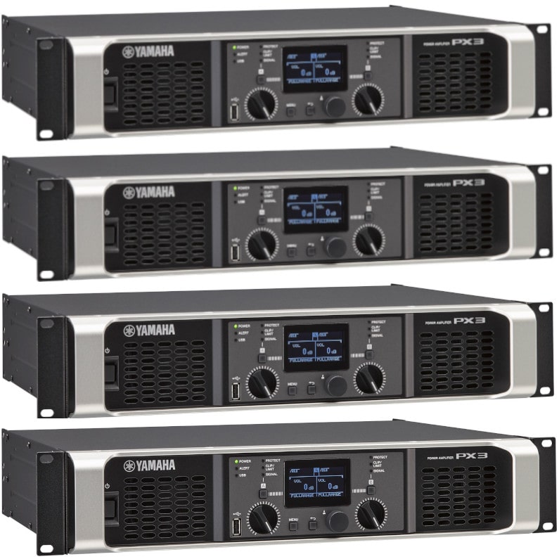 YAMAHA ヤマハ PX3 高音質パワーアンプ コンパクトなシステムにも最適な500W x 2（4Ω） / 300W x 2（8Ω）のベストプライスモデル 【4台SET】