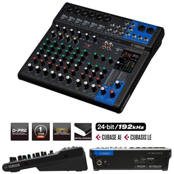 YAMAHA ミキサー MG12XUK 最大6 Mic / 12 Line入力(4 モノラル+4 ステレオ)
