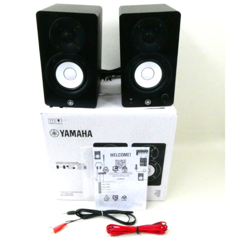 《アウトレット品》 パワードスタジオモニター YAMAHA ヤマハ HS3 ブラック ペア