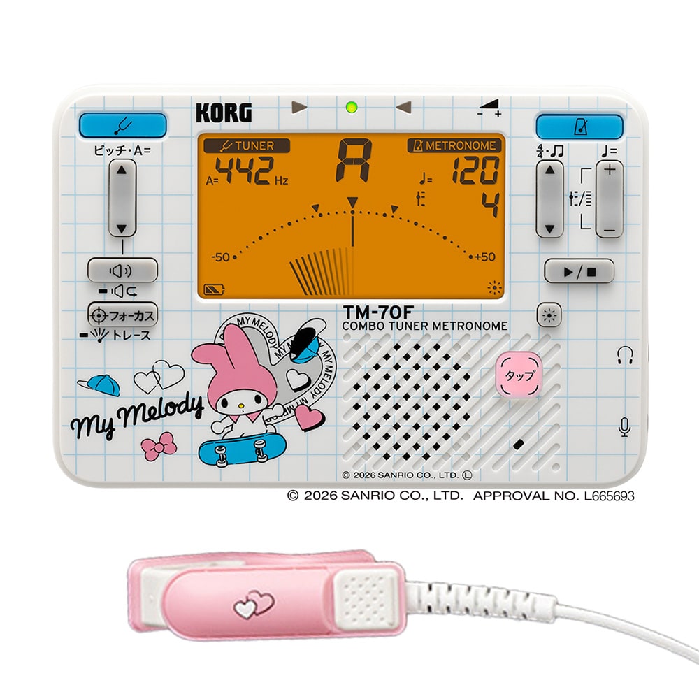 KORG コルグ TM-70C SMM マイメロディ チューナー メトロノーム 《クリップマイク付き》