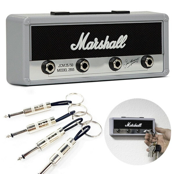 《在庫限り》 Pluginz Marshall マーシャル Silver Jubilee Amp Jack Rack キーホルダー with 4 keychains プラグインツ