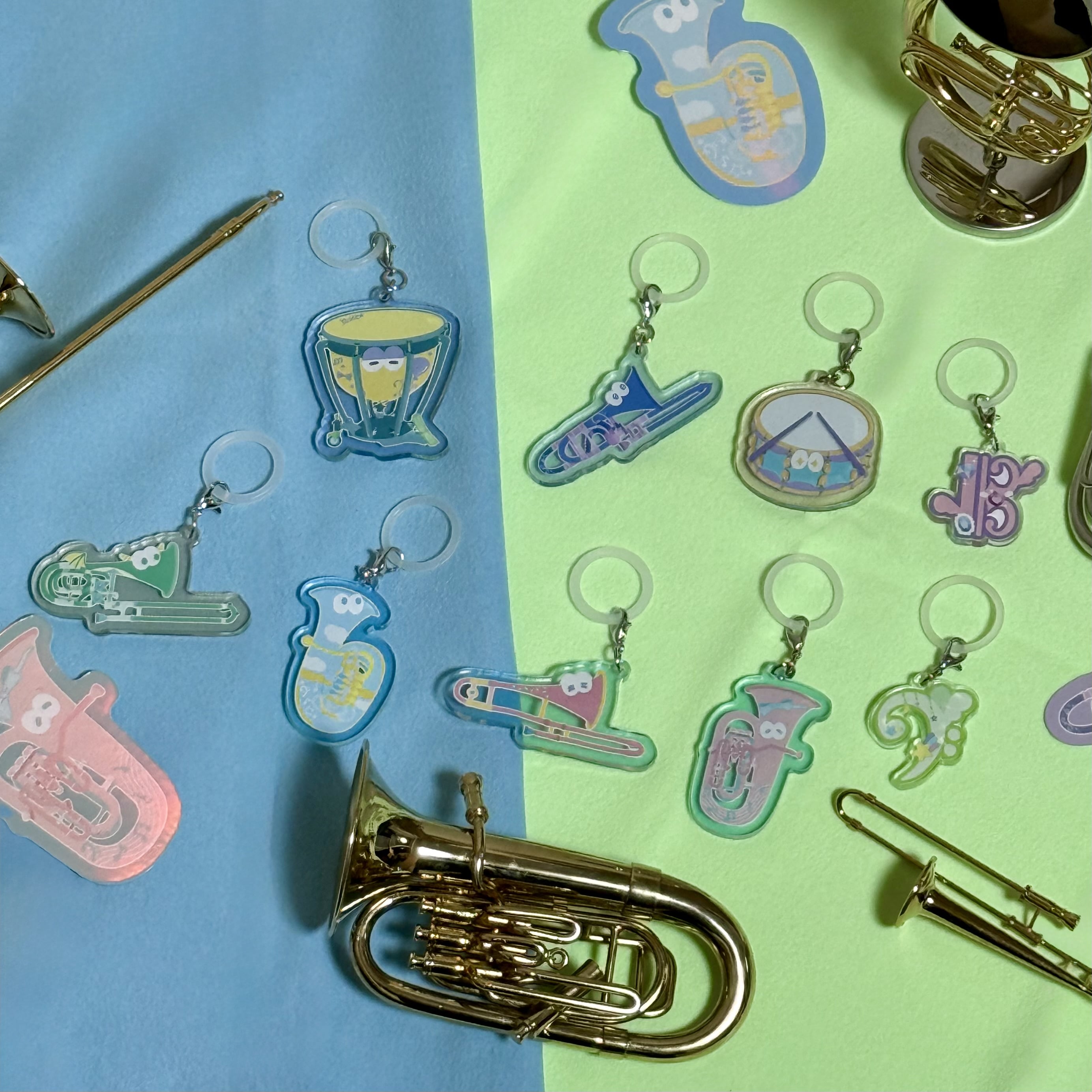アクリル楽器チャーム (バストロンボーン)