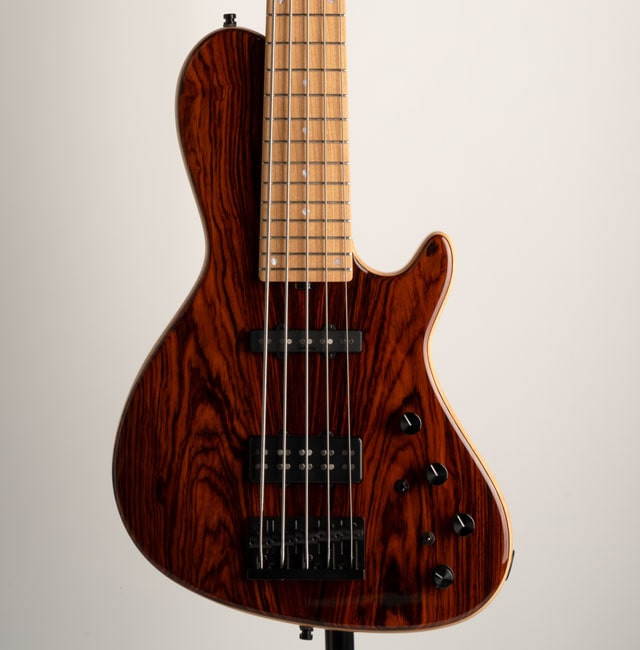 Master Built 24-Fret Singlecut Bass Cocobolo Top