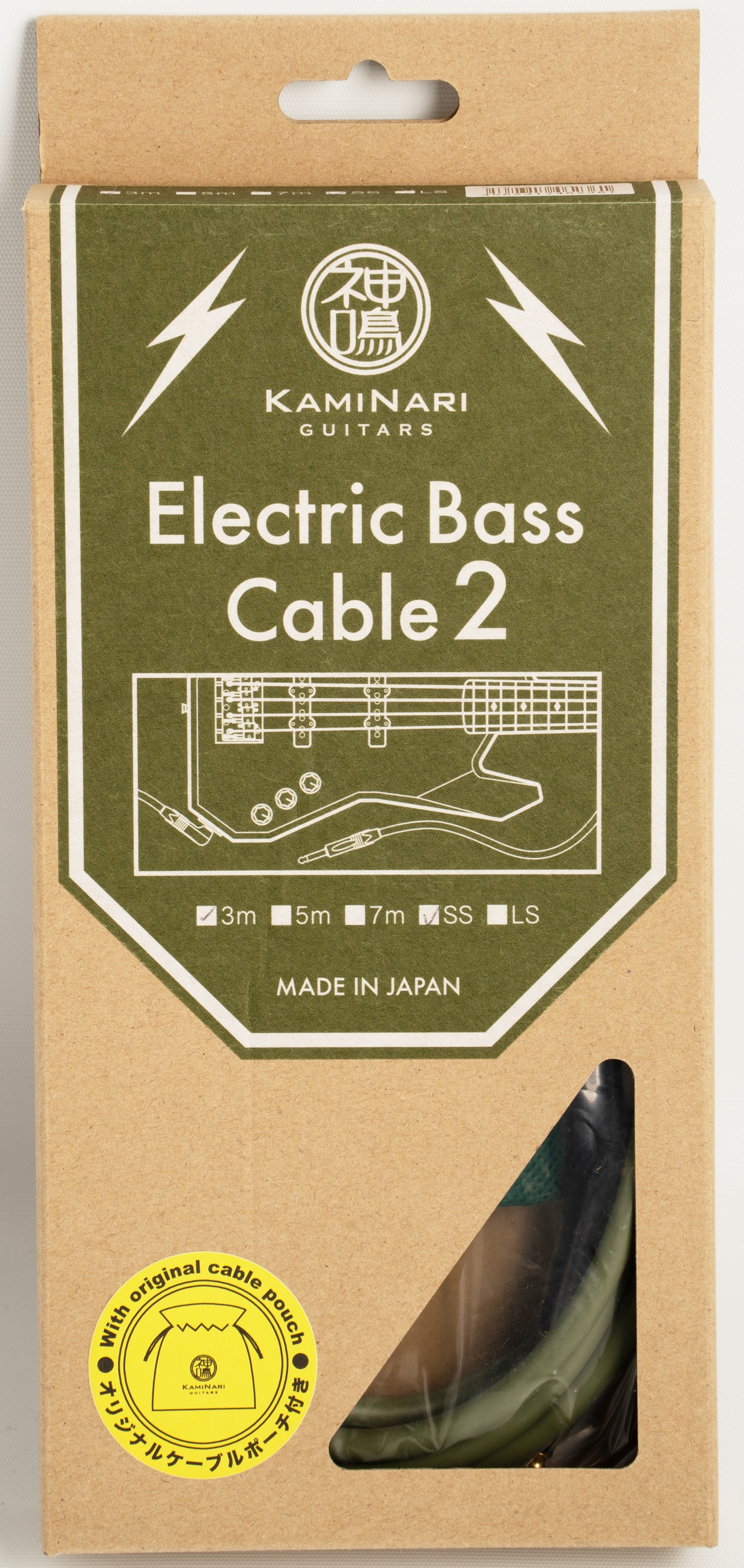 Electric Bass Cable 2（3m/SS）【K-BC2-3SS】