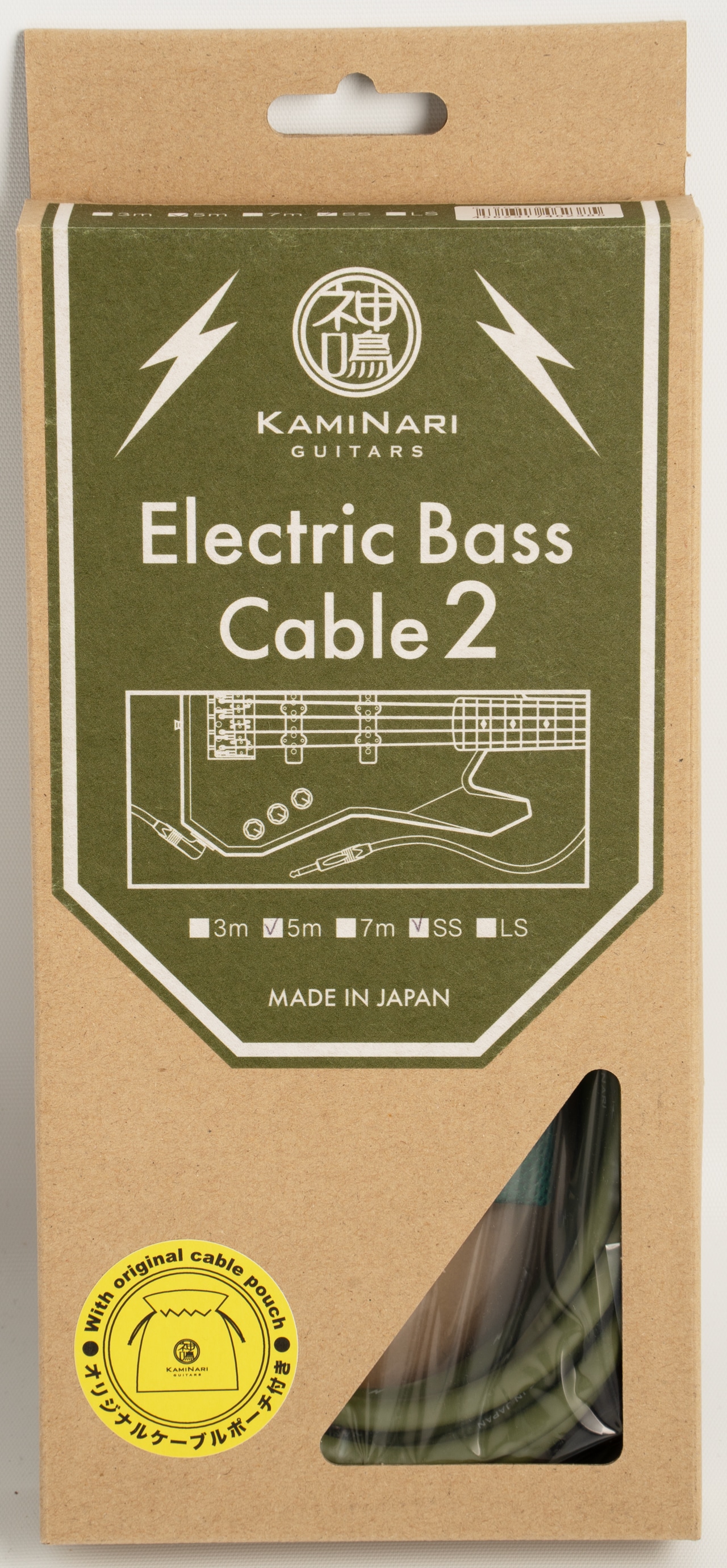 Electric Bass Cable 2（5m/SS）【K-BC2-5SS】