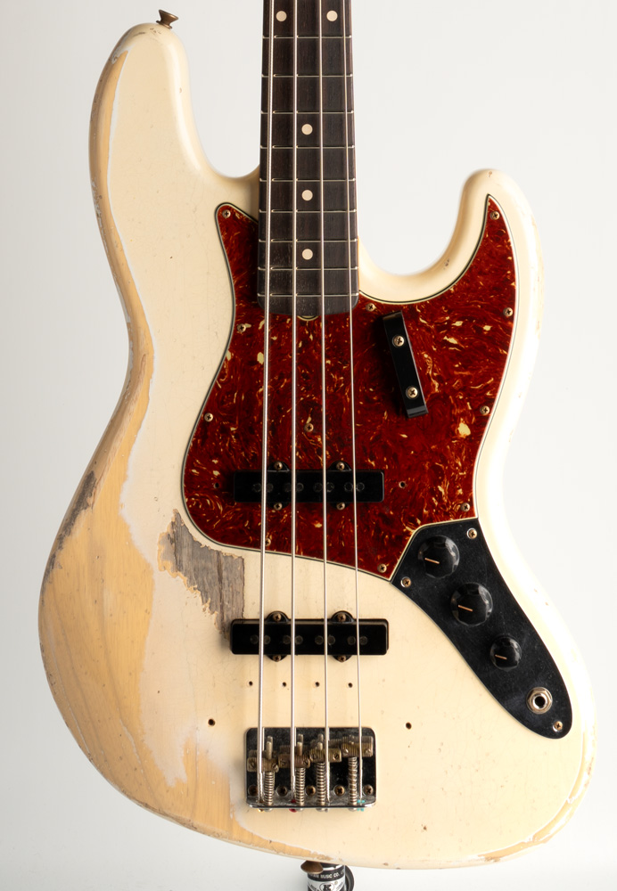 Master Built Series 1964 Jazz Bass Relic - White Blonde by Todd Krause