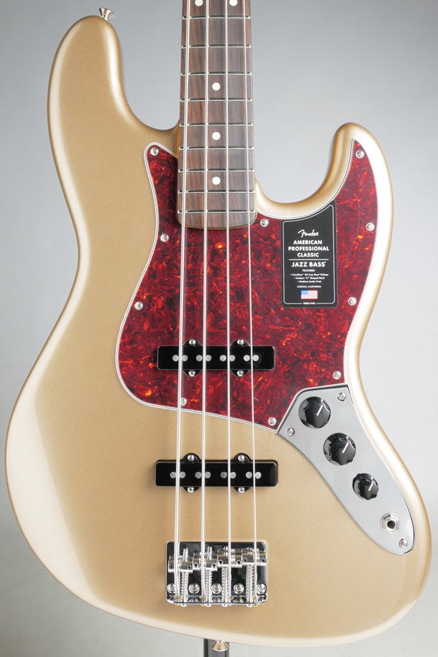 American Professional Classic Jazz Bass Faded Firemist Gold