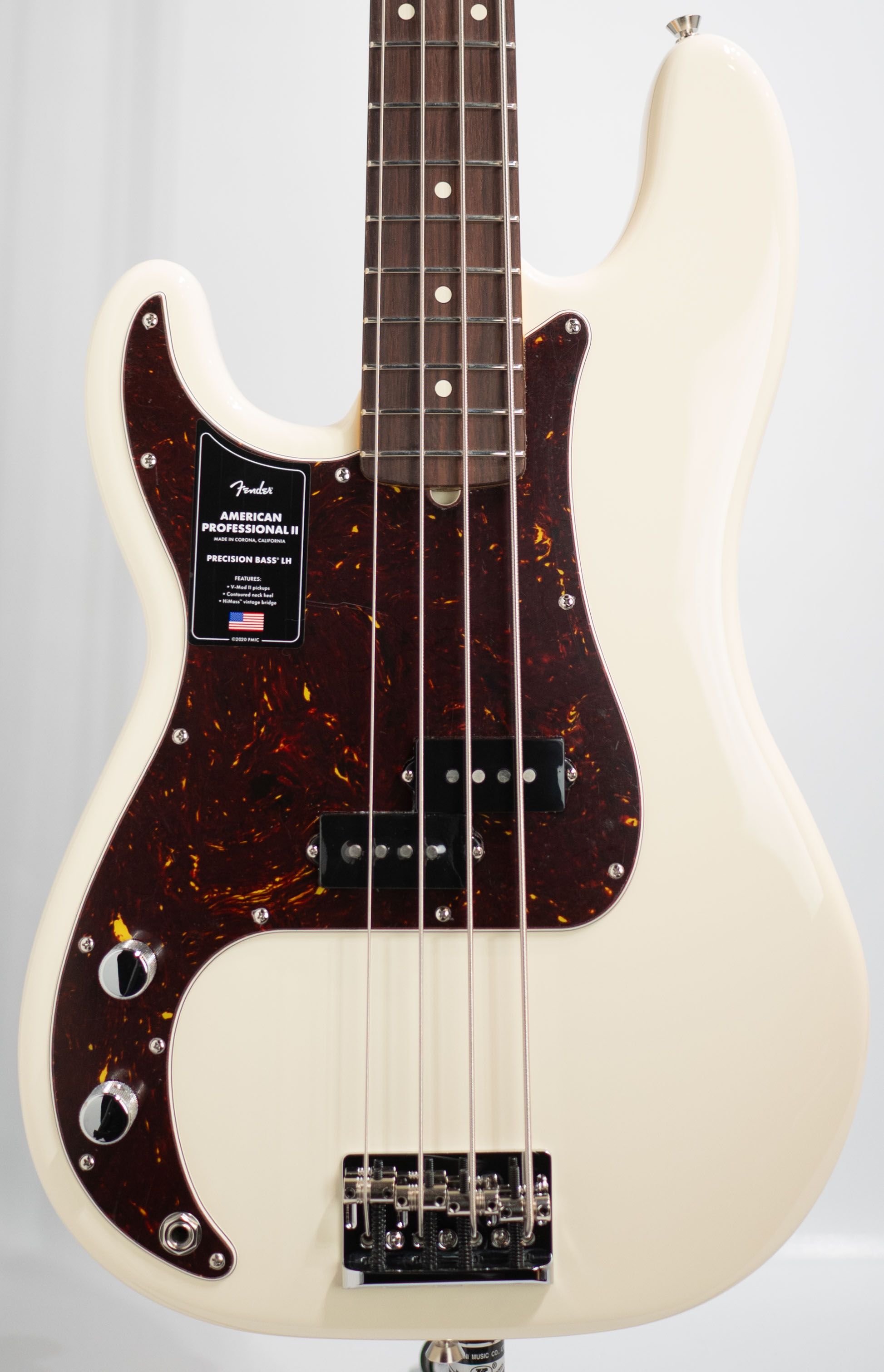 American Professional II Precision Bass Left-Hand / Olympic White (Rosewood)