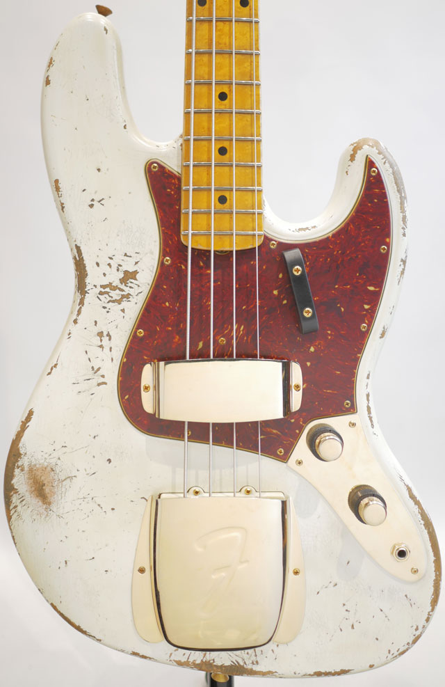 Master Built Series 1960 Jazz Bass Heavy Relic Olympic White by Jason Smith