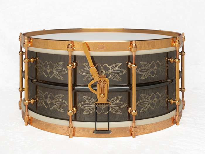 6.5"x14" Black Beauty Model / GunMetal Hand Engraved "Flower" Pattern