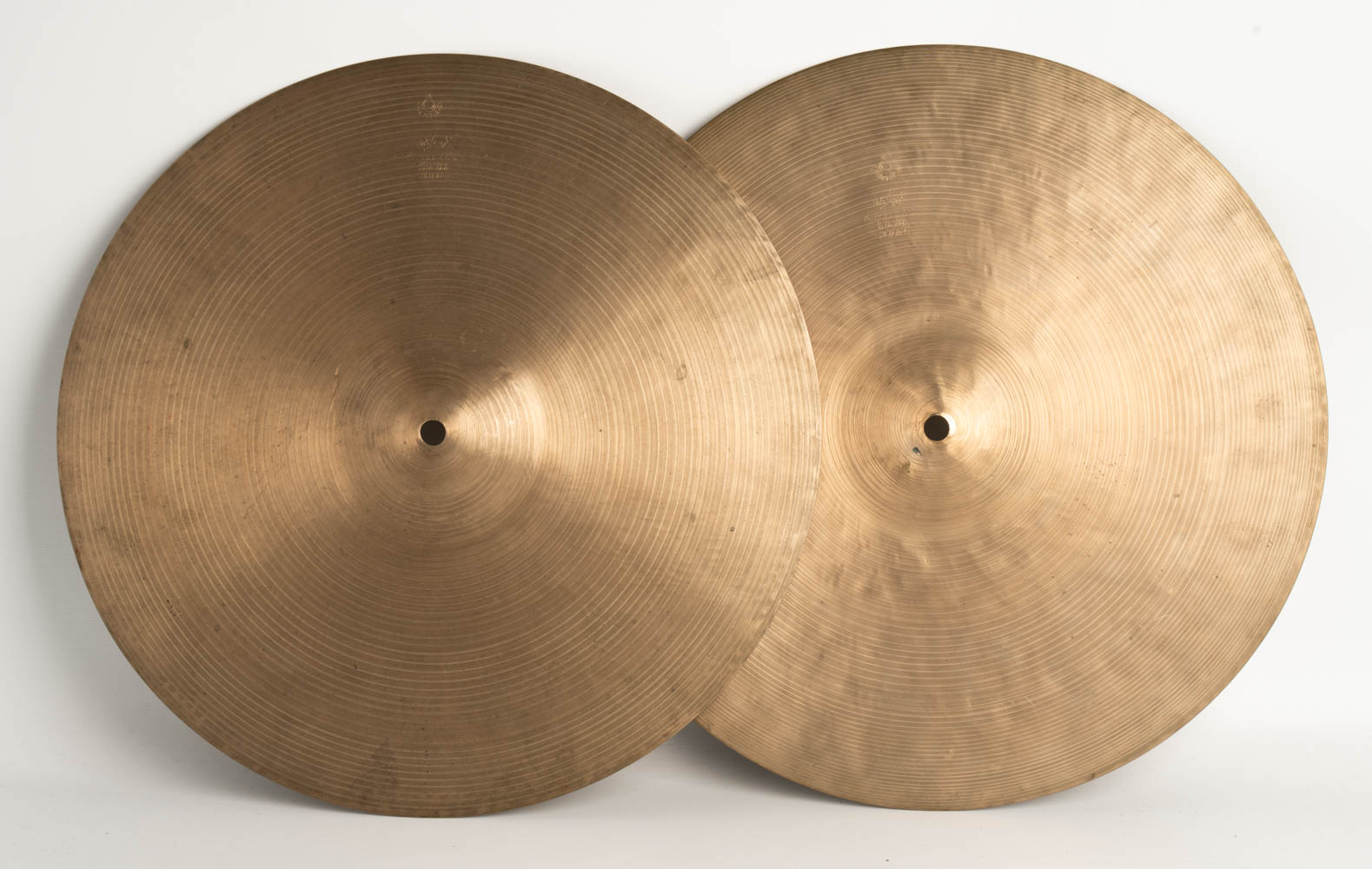 【VINTAGE】1959-66' K Zildjian Istanbul 14" HiHats  Intermediate Stamp 789g/907g