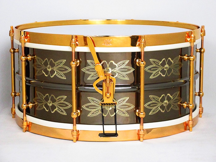 6.5"x14" Black Beauty Model / GunMetal Hand Engraved "Flower" Pattern