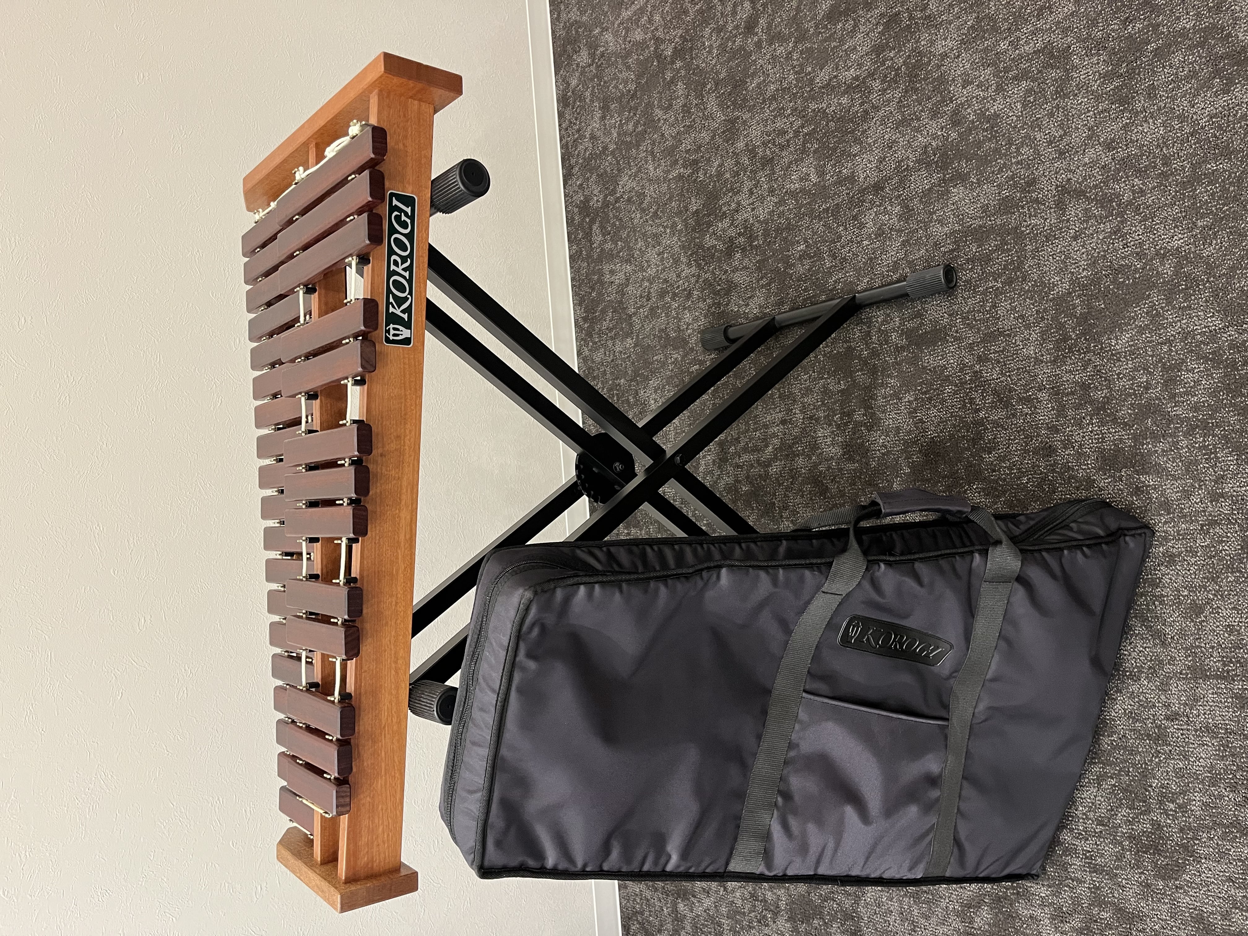 【美品中古品】KOROGI　ECO32+XST2+CASE 卓上木琴（スタンド・ケース付き）