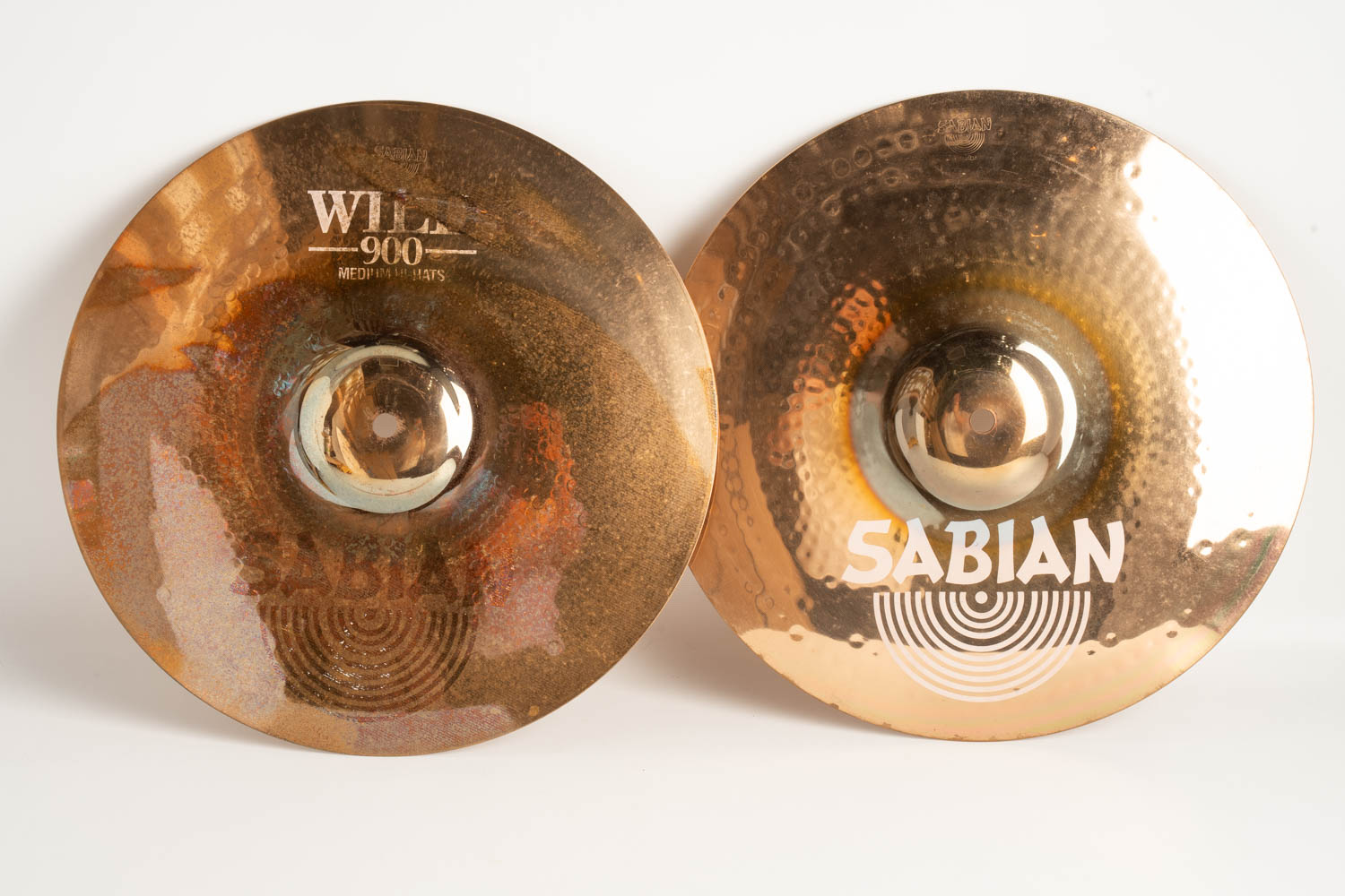 【中古品】80s WILD 900 14" Medium Hi hats 970g,1,319g