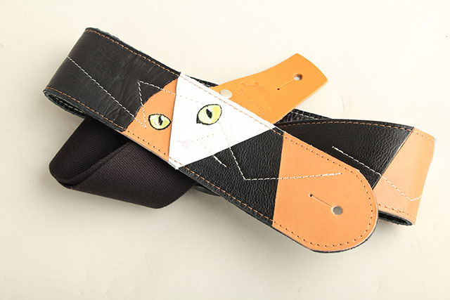 CHERIE ANNE L-Slide Strap パッチワーク 三毛猫