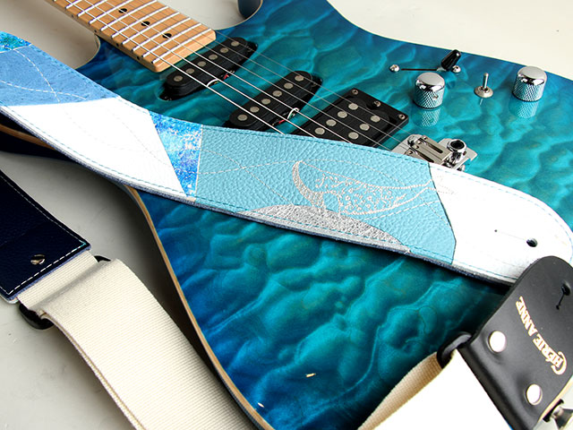 CHERIE ANNE L-Slide Strap パッチワーク クジラブルー