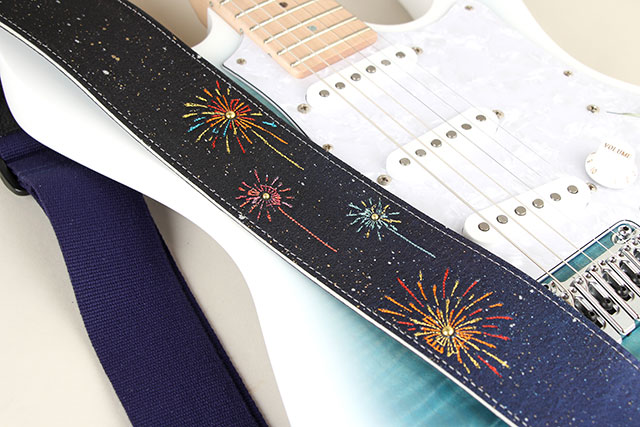 【Special Edition】L-Slide 花火刺繍ストラップ (スタッズ入り)