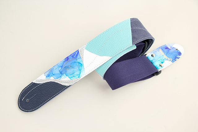 CHERIE ANNE L-Slide Strap パッチワーク Artデザイン Blue ×Navy