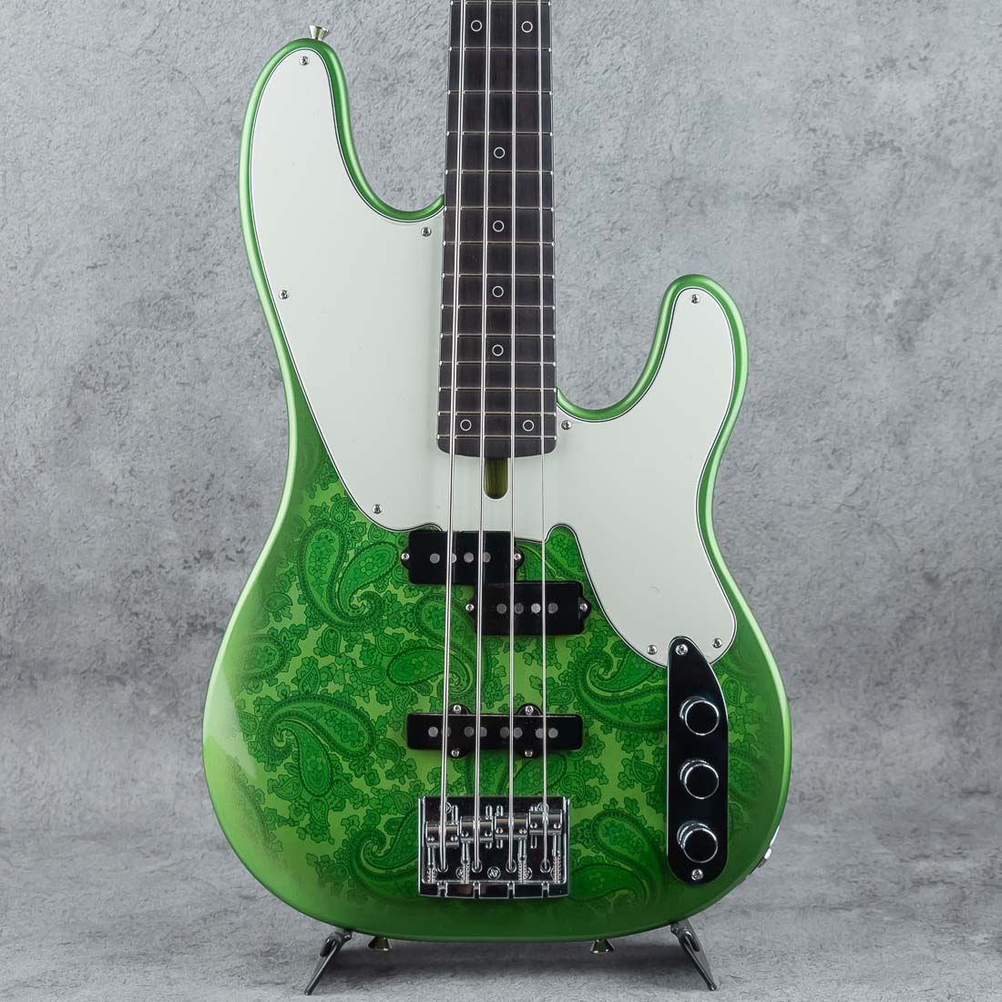 OWL-PB / "DROP"series "Scarab" Metallic Green Burst w/Green Paisley