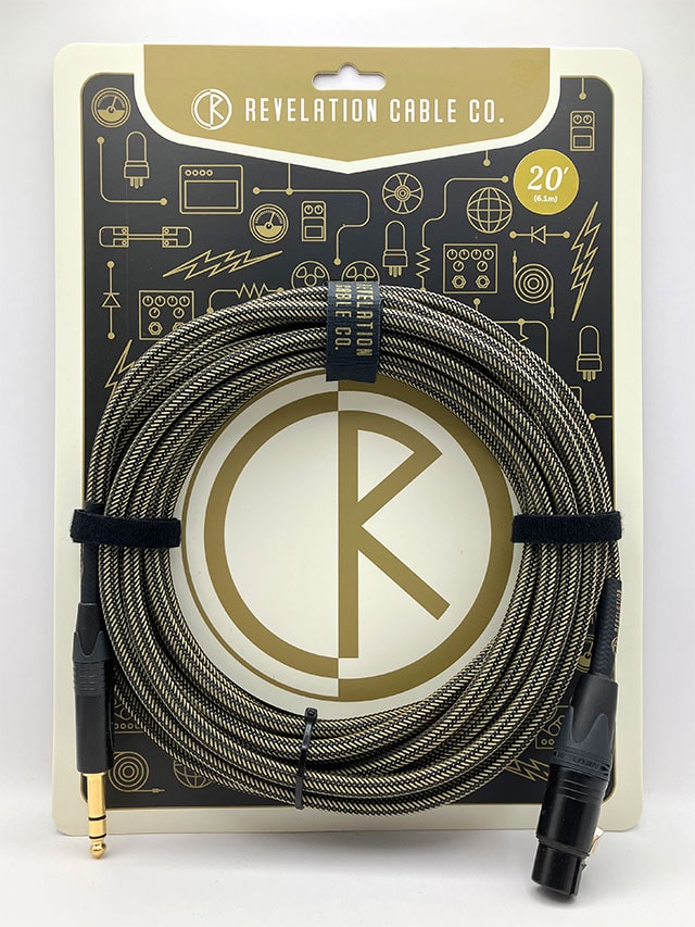 Black Gold Tweed Microphone Cable - Van Damme Tour Grade Classic XKE 20ft (約6.1m) XLR-M to TRS