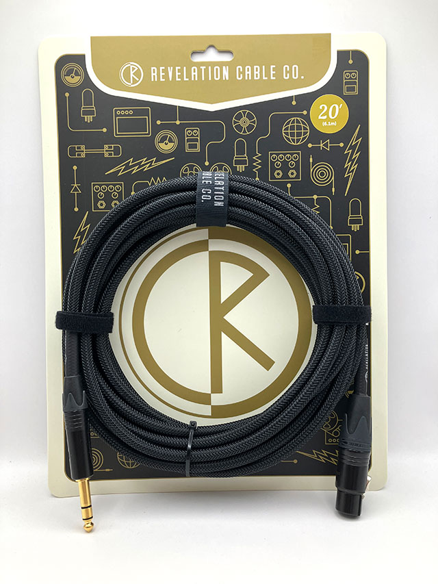 Black Microphone Cable - Van Damme Tour Grade Classic XKE 20ft (約6.1m) XLR-M to TRS