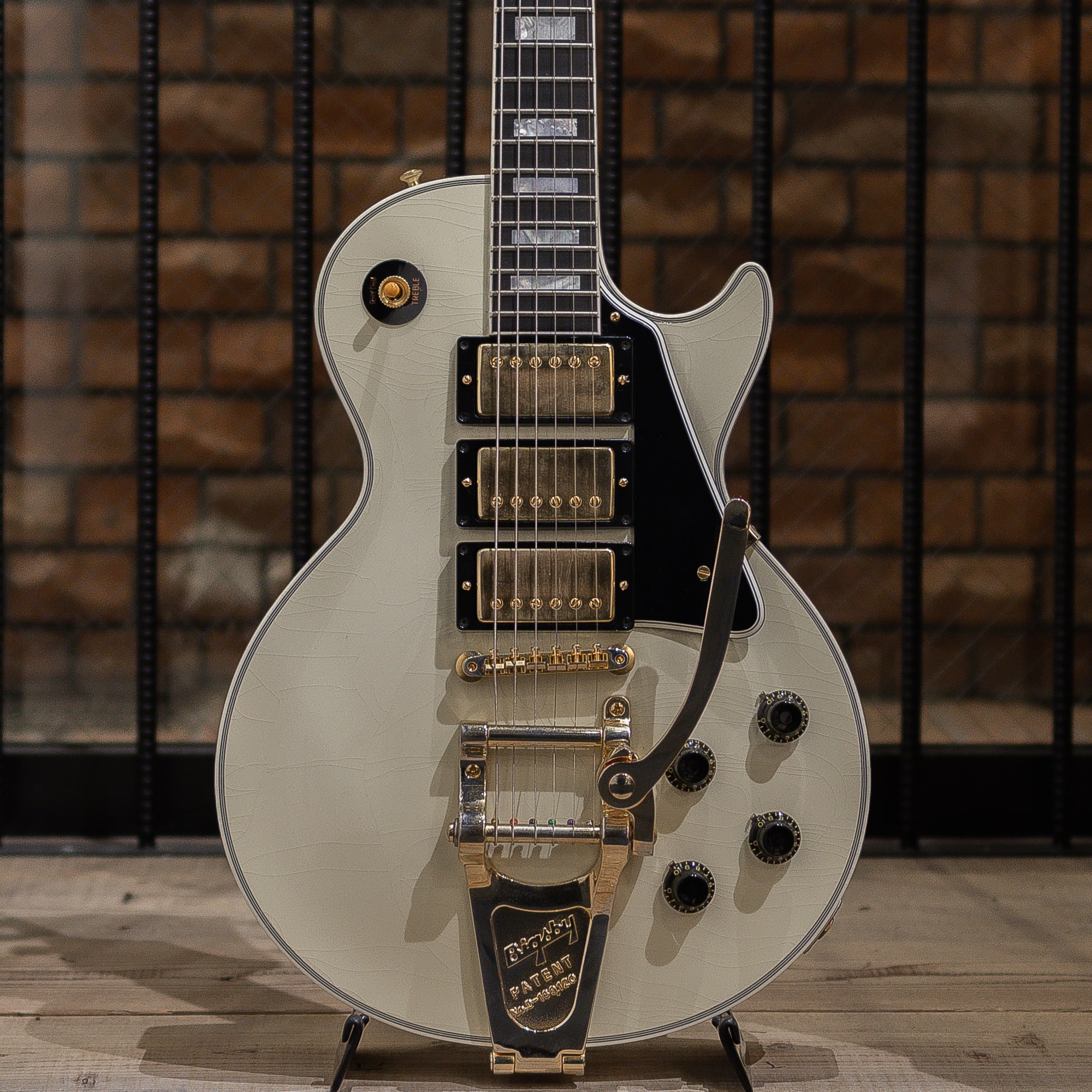 Murphy Lab 1957 Les Paul Custom 3-PU w / Bigsby Ultra Light Aged / Polaris White 2024