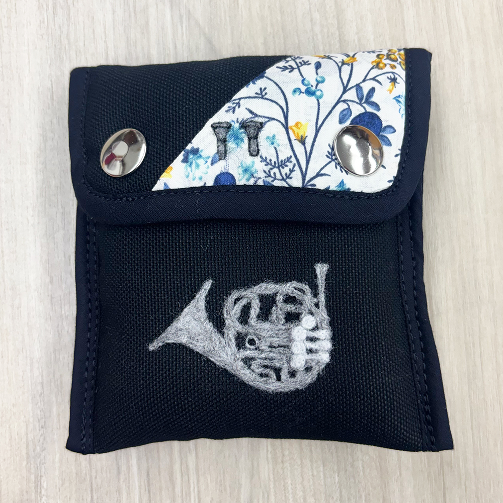 マウスピースポーチ フレンチホルン用 2本入 ネイビー