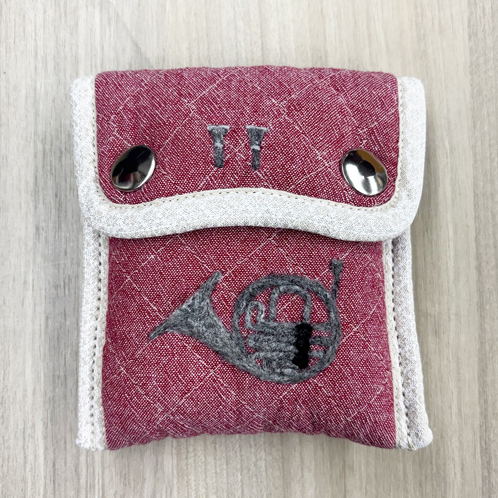 マウスピースポーチ フレンチホルン用 2本入 レッド