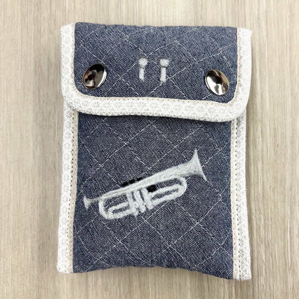 マウスピースポーチ トランペット用 2本入 ネイビー