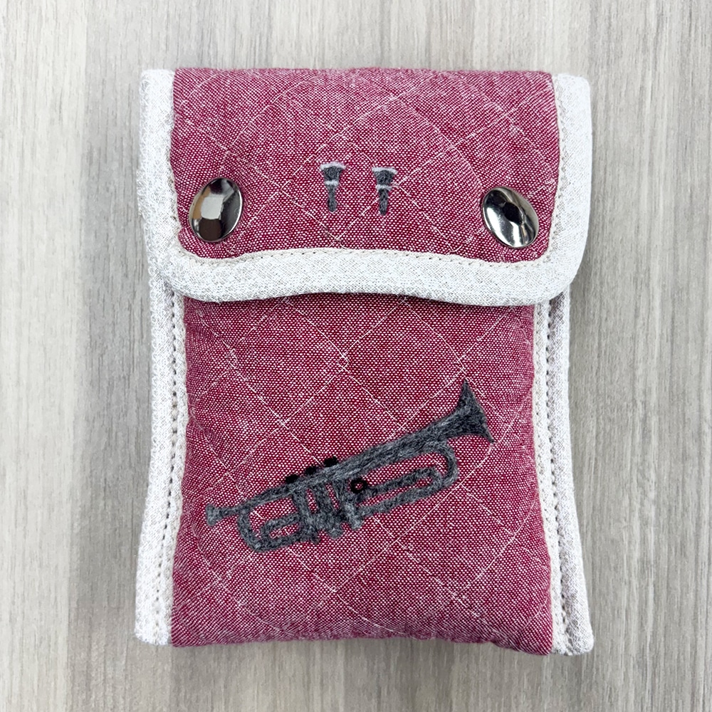 マウスピースポーチ トランペット用 2本入 レッド